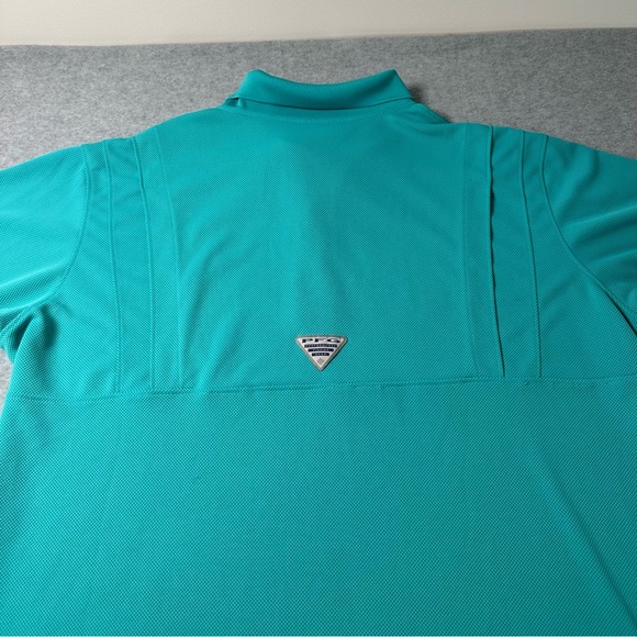 Columbia Men's Aqua Polo Shirt - Picture 9 of 14